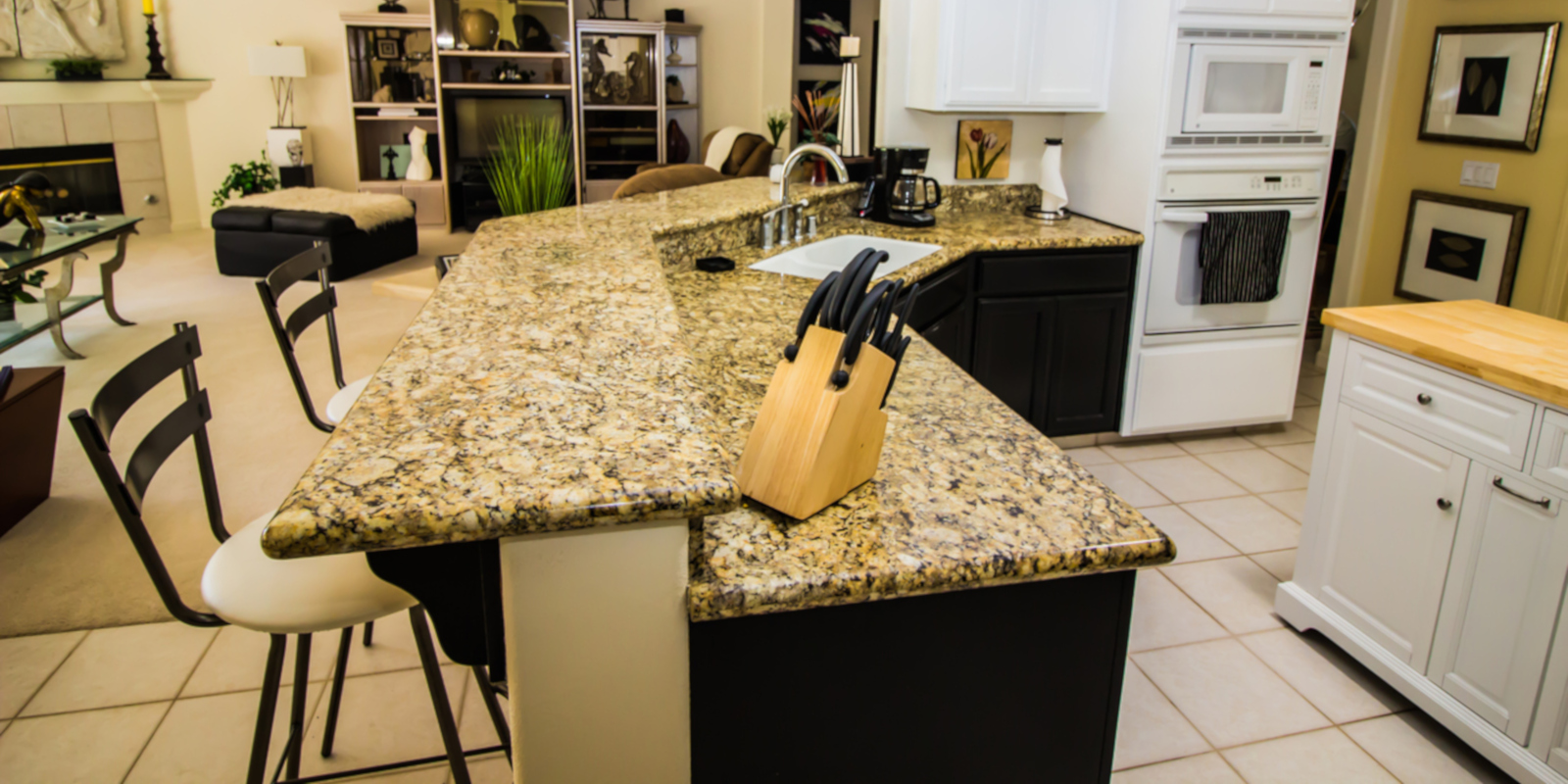 Granite countertops can be a stunning focal point in your kitchen or bathroom